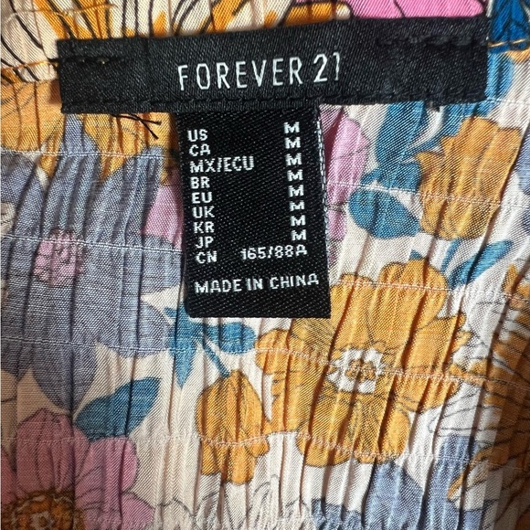 FOREVER 21 Floral Print Women's Top - Multicolor/size M - Picture 6 of 6
